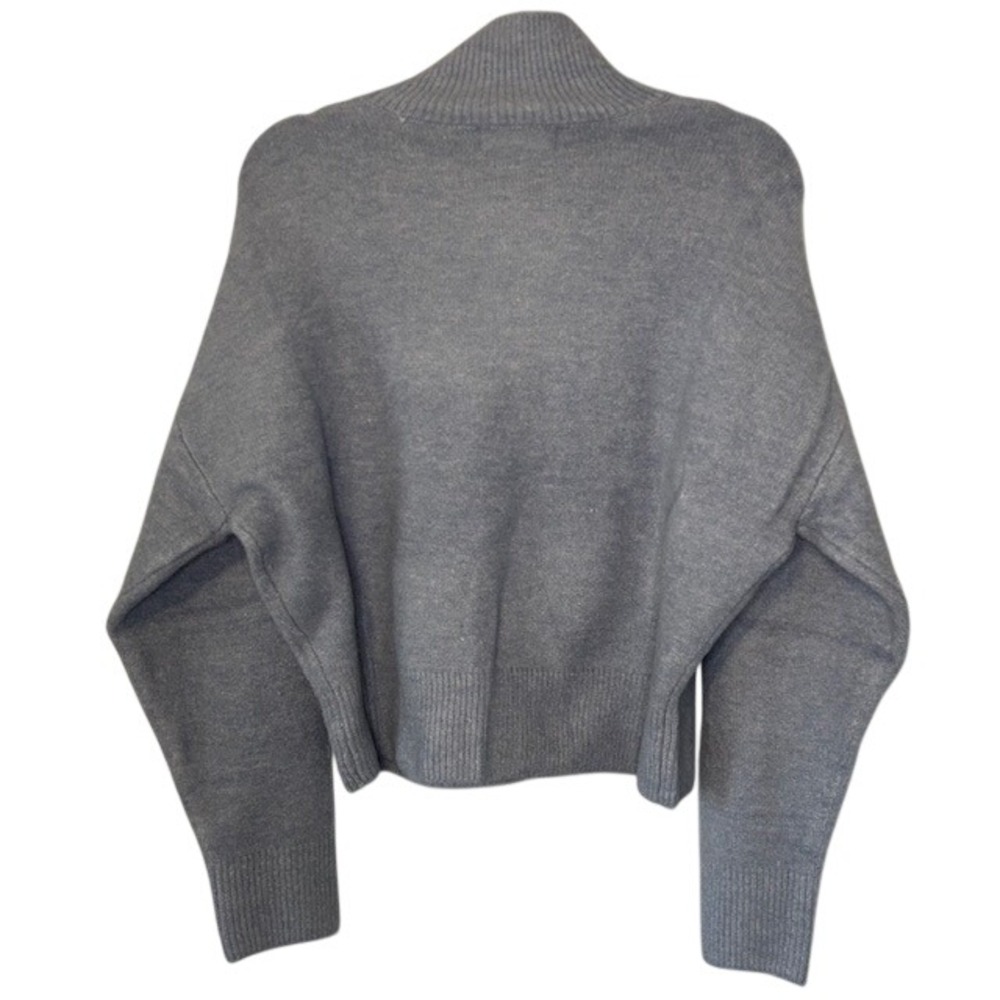 Truth by Republic Blue Wool Blend Mock Neck Sweater Womens New - Picture 2 of 11